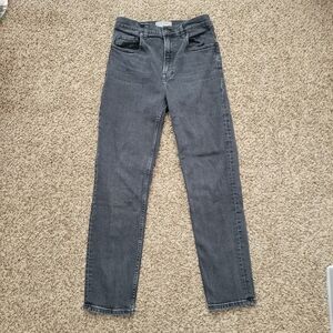 Everlane The Cheeky Jean Jeans Black Denim Gray Skinny Straight Slim 28 Regular